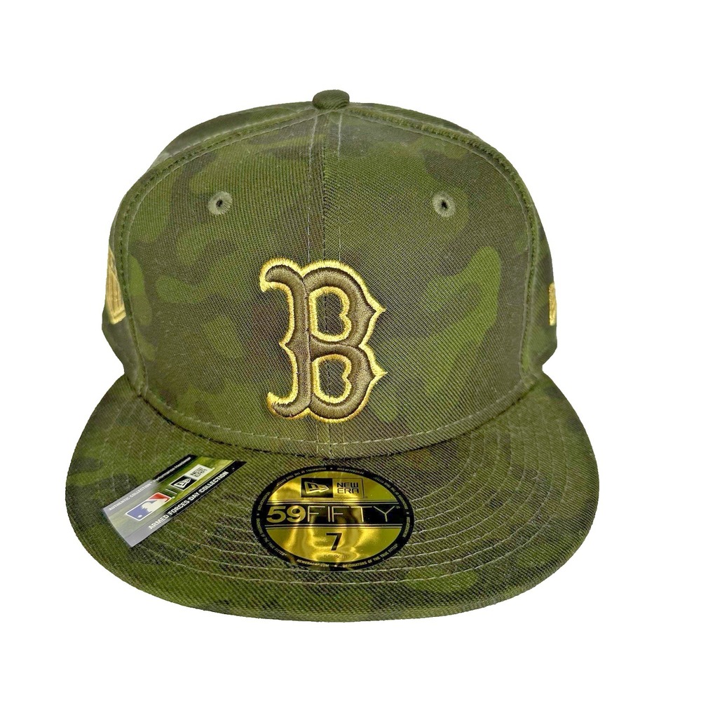 Boston Red Sox New Era MLB Camo Armed Forces‎ Day On Field 59FIFTY Size 7 Hat